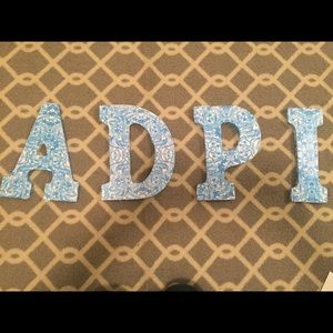 Alpha Delta Pi Lily pattern letters (modge podge)